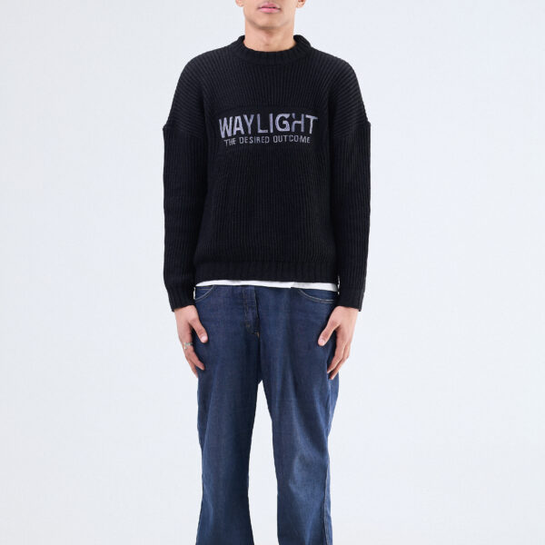 The way light <br>  knitted sweater  black