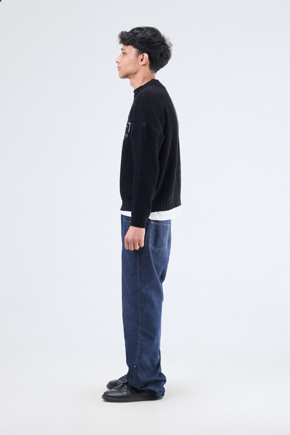 The way light <br>  knitted sweater  black - Image 3