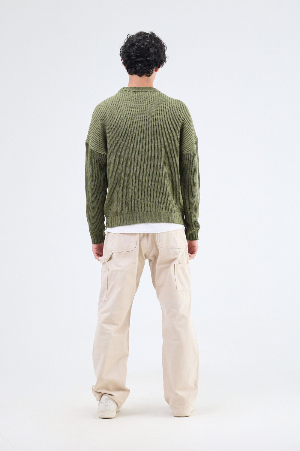 The way light <br>  knitted sweater  Olive - Image 2